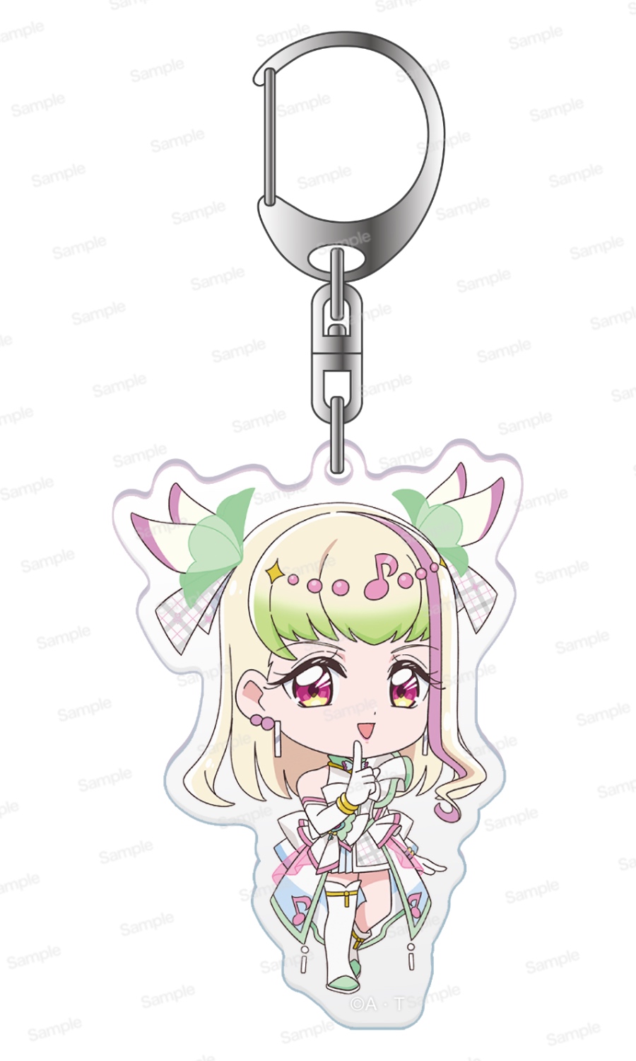 プリンセスプリキュアアクリルキーホルダー3点/アクキー設定資料集特典非売品限定 キミとアイドルプリキュア♪ プリポップ♪アクリルキーホルダー