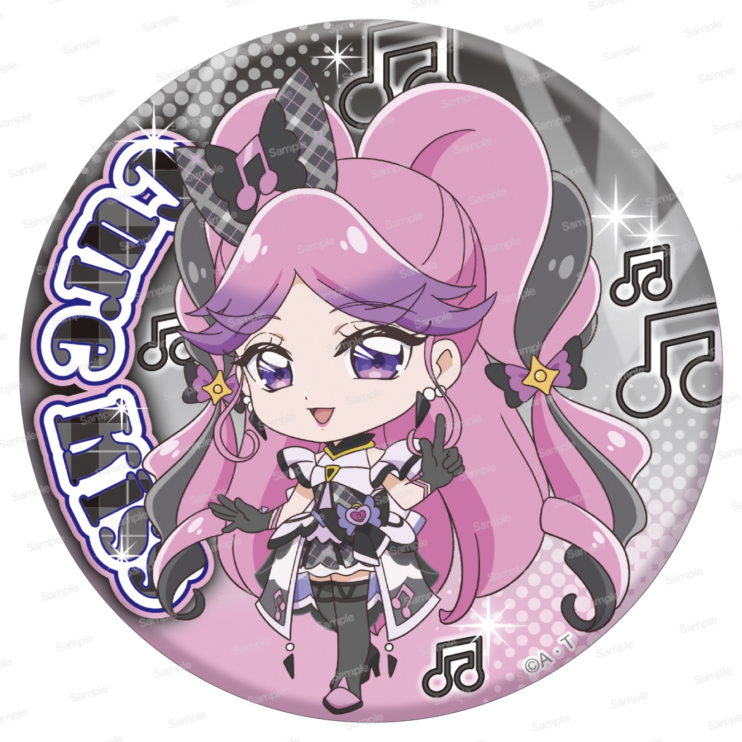 アイドルプリキュア　キュアキッス　キラキラ缶バッジ キミとアイドルプリキュア プリティストア キラキラ缶バッジ