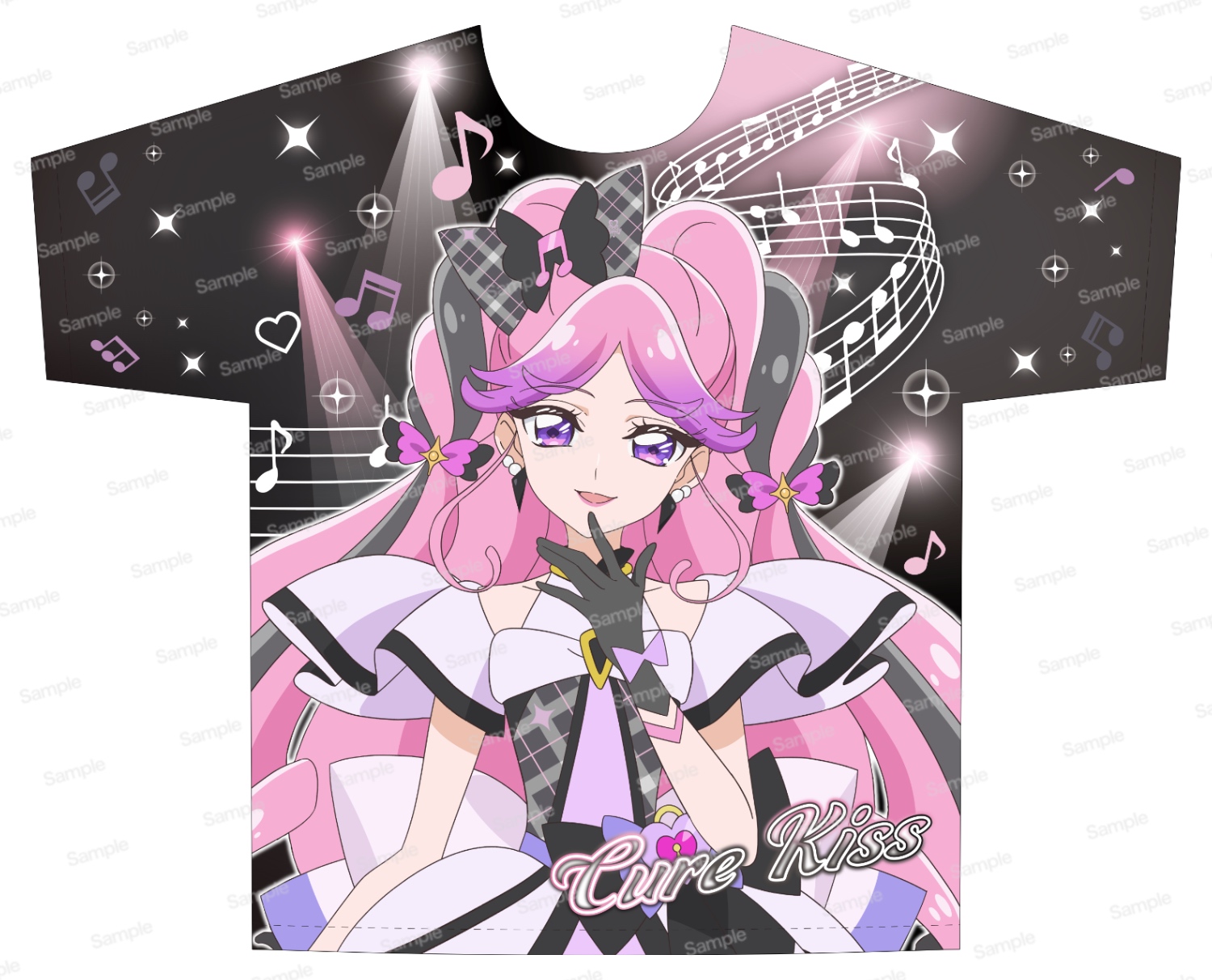 キミとアイドルプリキュア キュアキッス 推しカラーTシャツ キミプリ展 キミとアイドルプリキュア♪ フルグラフィックTシャツVol.2