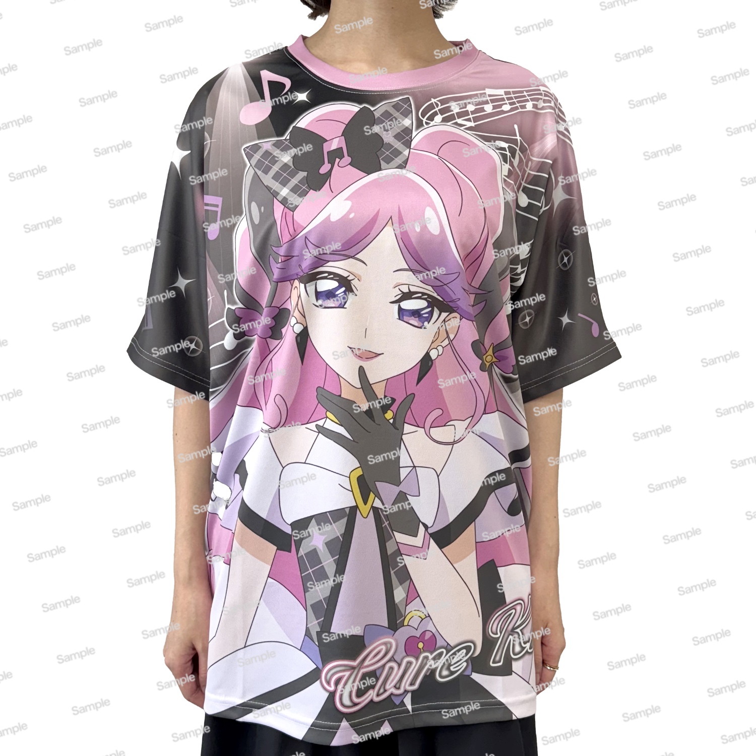 キミとアイドルプリキュア キュアキッス 推しカラーTシャツ キミプリ展 キミとアイドルプリキュア グラフィック Tシャツ キュア