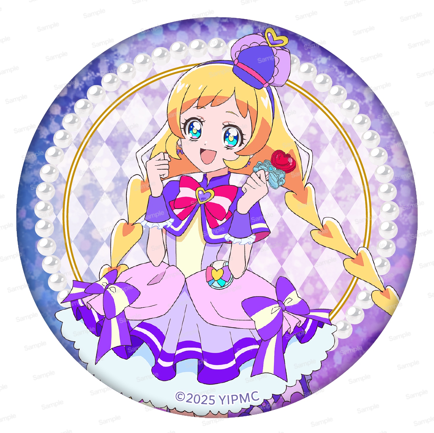 キミとアイドルプリキュア ブルジュラ ホログラム 缶バッジ キュアズキューン 映画キミとアイドルプリキュア♪ お待たせ！キミに届ける