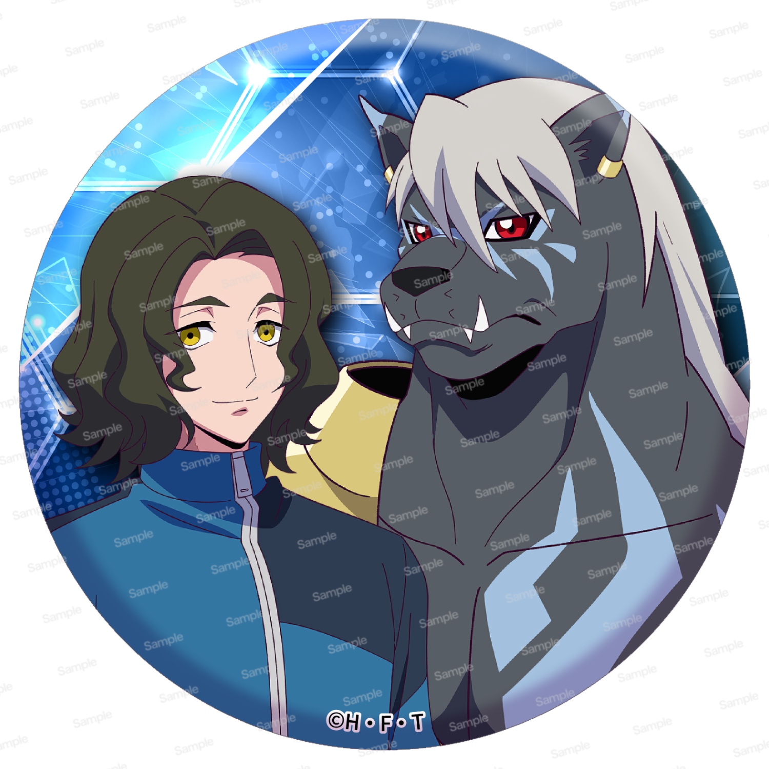 デジモンビートブレイク ドでか缶バッジ　沢城キョウ & ムラサメモン