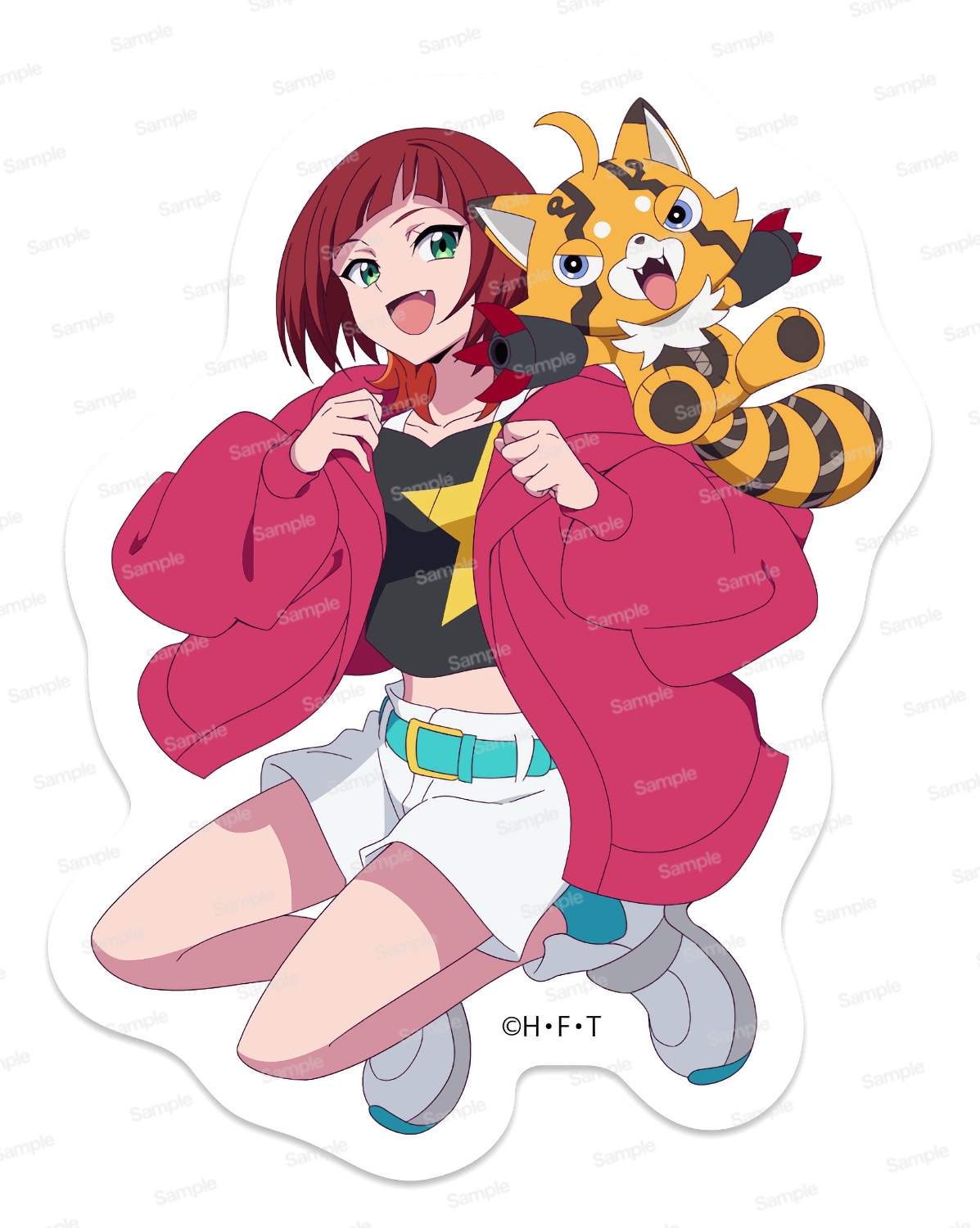 デジモンビートブレイク 耐光・耐水ステッカー 咲夜レーナ & プリスティモン