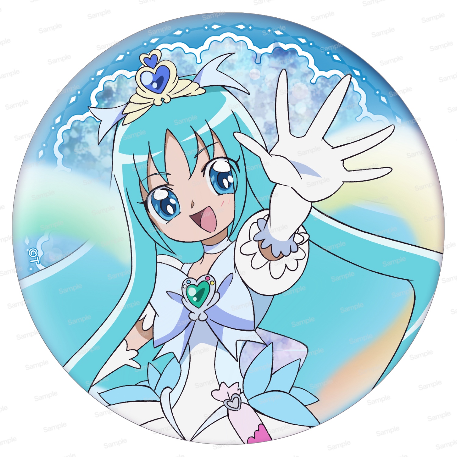 ハートキャッチプリキュア!　15周年メモリアルホログラム缶バッジ第1弾　キュアマリン