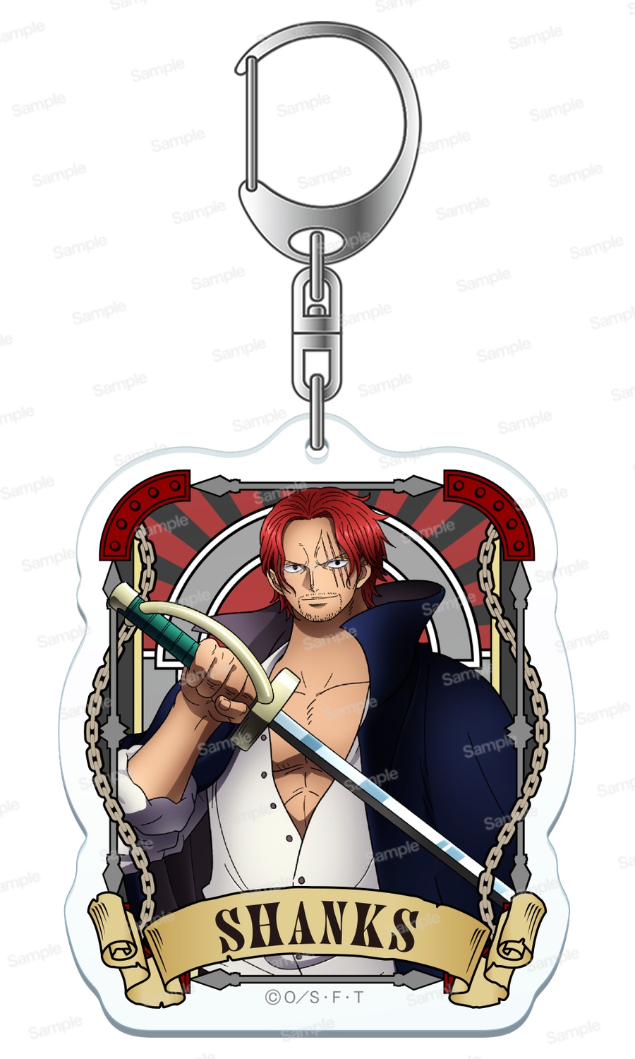 【大人気‼️】ワンピース BASE SHOP アクリルチャーム　シャンクス ワンピース アルティメットクルー第10弾 アクリルキーホルダー シャンクス